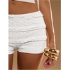 image:imageRoseSeek Womens Lace Frill Layered Mini Shorts Elastic Waist Low Rise Skinny Y2K ShortsWhite