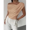 image:imageRoseSeek Womens Off The Shoulder Wrap Tank Top Sleeveless Tight Elegant Formal Party Going Out TopsKhaki