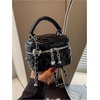 image:imageRoseSeek Womens Quilted Zipper Crossbody Handbags Y2K Top Handle Small Bucket Bags Designer Satchel PursesBlack