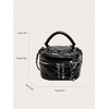 image:imageRoseSeek Womens Quilted Zipper Crossbody Handbags Y2K Top Handle Small Bucket Bags Designer Satchel PursesBlack