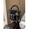 image:imageRoseSeek Womens Quilted Zipper Crossbody Handbags Y2K Top Handle Small Bucket Bags Designer Satchel PursesBlack