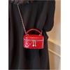 image:imageRoseSeek Womens Quilted Zipper Crossbody Handbags Y2K Top Handle Small Bucket Bags Designer Satchel PursesBurgundy
