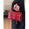image:imageRoseSeek Womens Quilted Zipper Crossbody Handbags Y2K Top Handle Small Bucket Bags Designer Satchel PursesBurgundy