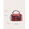 image:imageRoseSeek Womens Quilted Zipper Crossbody Handbags Y2K Top Handle Small Bucket Bags Designer Satchel PursesBurgundy