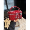 image:imageRoseSeek Womens Quilted Zipper Crossbody Handbags Y2K Top Handle Small Bucket Bags Designer Satchel PursesBurgundy