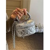 image:imageRoseSeek Womens Quilted Zipper Crossbody Handbags Y2K Top Handle Small Bucket Bags Designer Satchel PursesPure Silver