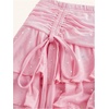 image:imageRoseSeek Womens Sequin Sparkly Skirts Mesh Ruffle Layered Drop Waist Glitter Mini Skirt Y2K Concert OutfitsPink
