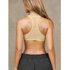 image:imageRoseSeek Womens Sleeveless Mesh Sheer Crop Tank Athletic Bandeau Bras See Through Racerback ShirtApricot