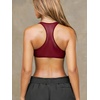 image:imageRoseSeek Womens Sleeveless Mesh Sheer Crop Tank Athletic Bandeau Bras See Through Racerback ShirtBurgundy