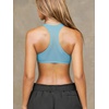 image:imageRoseSeek Womens Sleeveless Mesh Sheer Crop Tank Athletic Bandeau Bras See Through Racerback ShirtLight Blue