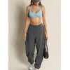 image:imageRoseSeek Womens Sleeveless Mesh Sheer Crop Tank Athletic Bandeau Bras See Through Racerback ShirtLight Blue