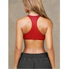 image:imageRoseSeek Womens Sleeveless Mesh Sheer Crop Tank Athletic Bandeau Bras See Through Racerback ShirtRed