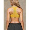 image:imageRoseSeek Womens Sleeveless Mesh Sheer Crop Tank Athletic Bandeau Bras See Through Racerback ShirtYellow