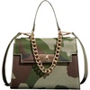 image:imageRoseSeek Womens Camo Flap Square Bags Chain Strap Top Handle Satchel Crossbody BagGreen