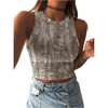 image:imageRoseSeek Womens Camo Graphic Tank Top Crewneck Sleeveless Fitted Crop Tops Summer ClothesMulticolor