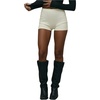 image:imageRoseSeek Womens High Waisted Mini Shorts Ruched Skinny Shorts Party Rave Hot PantsApricot