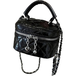 image:imageRoseSeek Womens Quilted Zipper Crossbody Handbags Y2K Top Handle Small Bucket Bags Designer Satchel PursesBlack